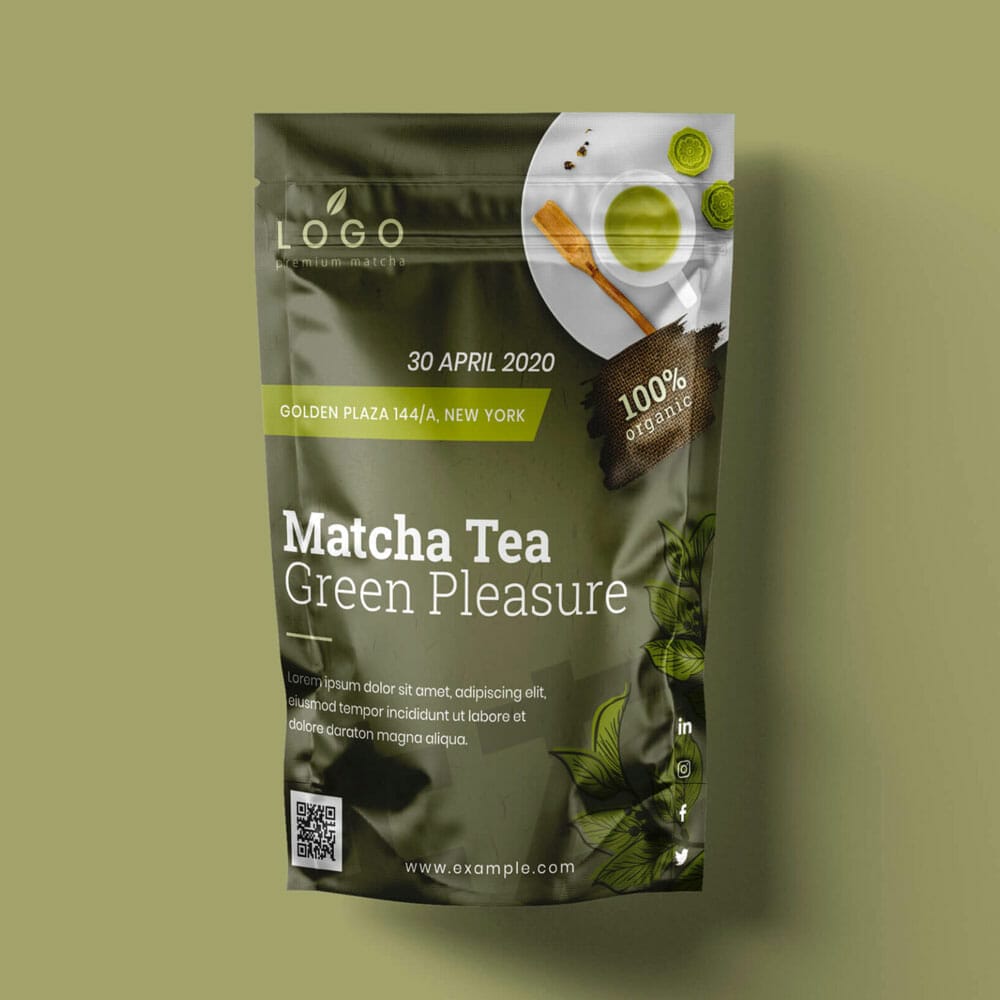 Free Tea Packaging Mockup PSD Template