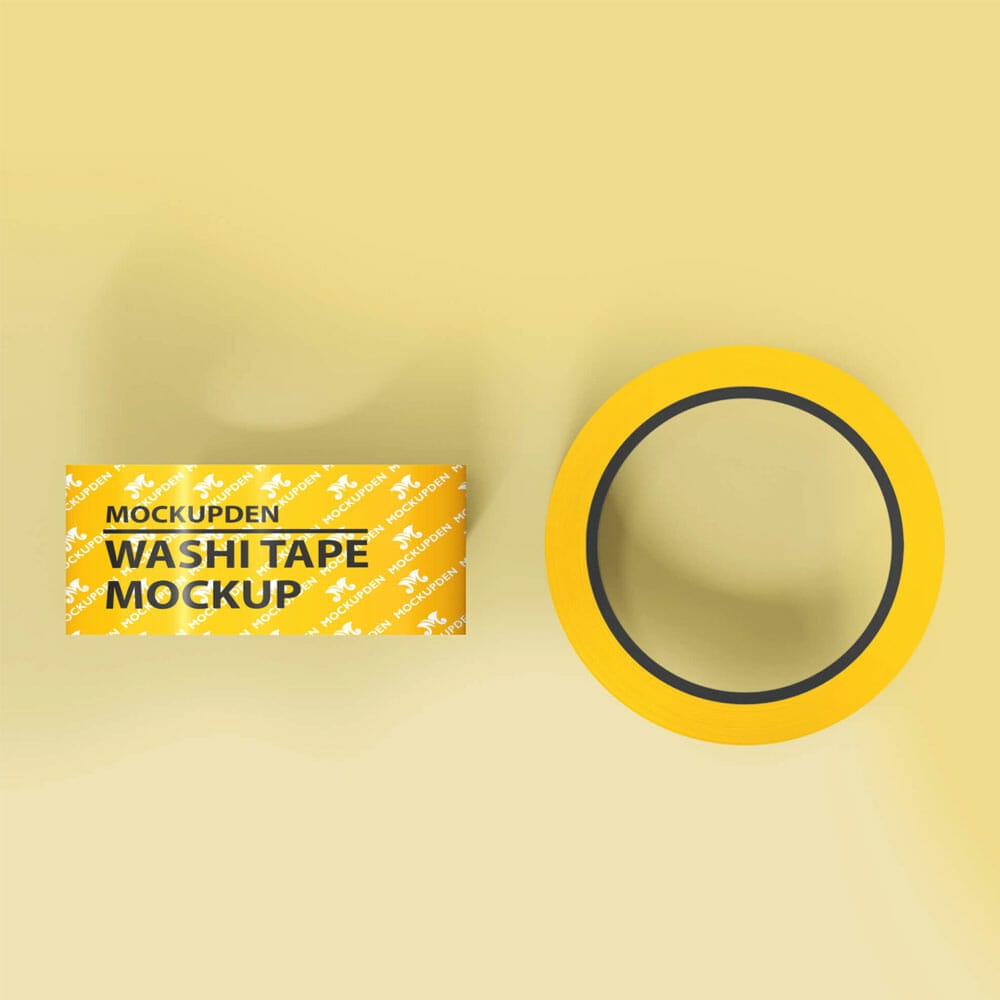 Free Washi Tape Mockup PSD Template