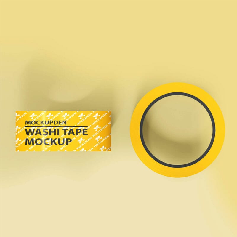Free Washi Tape Mockup PSD Template