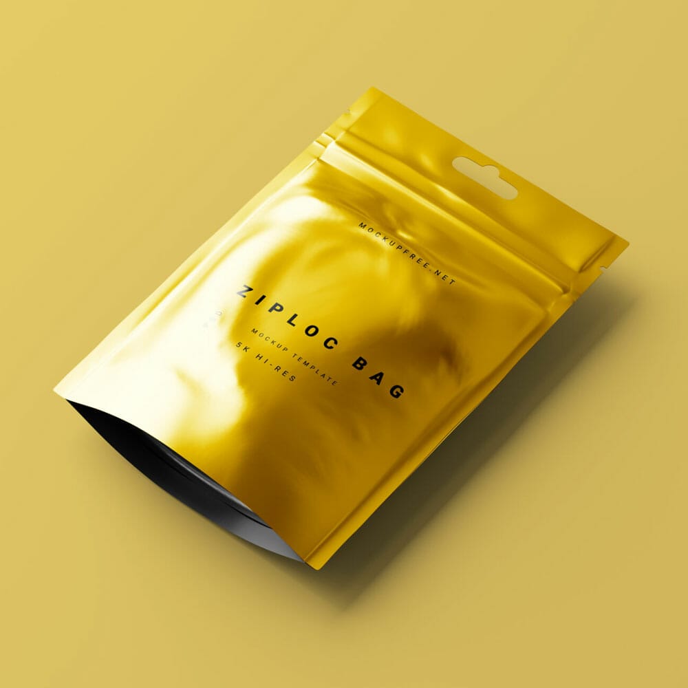 Free Ziploc Bag Mockup