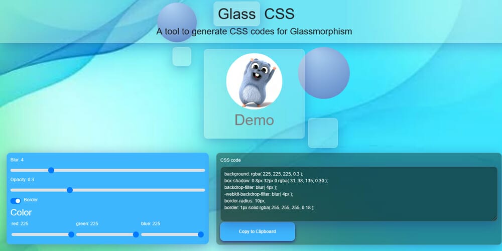Glass CSS
