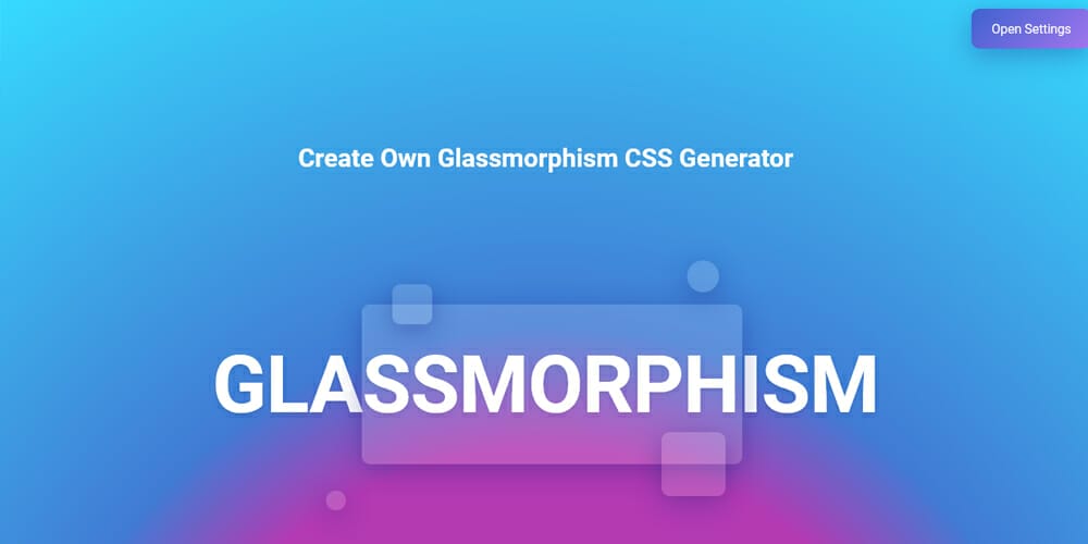 Glassmorphism CSS Code Generator