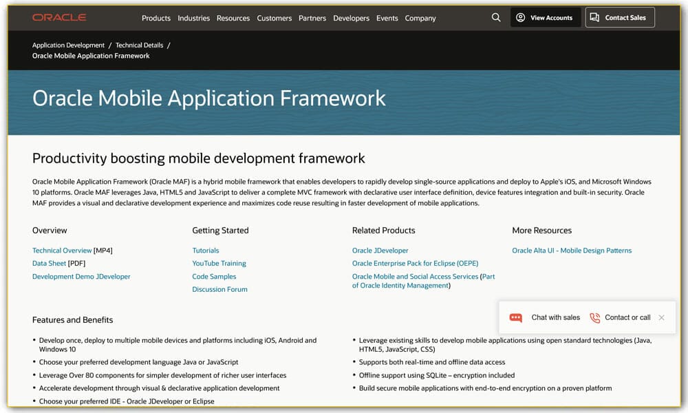 Oracle Mobile Application Framework (Oracle MAF)