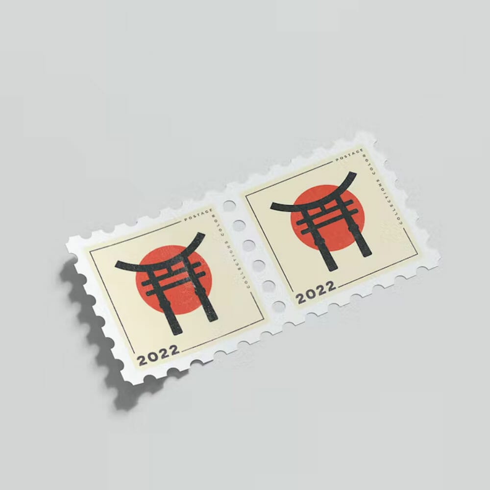 Postage Stamps Mock up