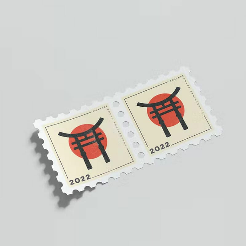 Postage Stamps Mock up