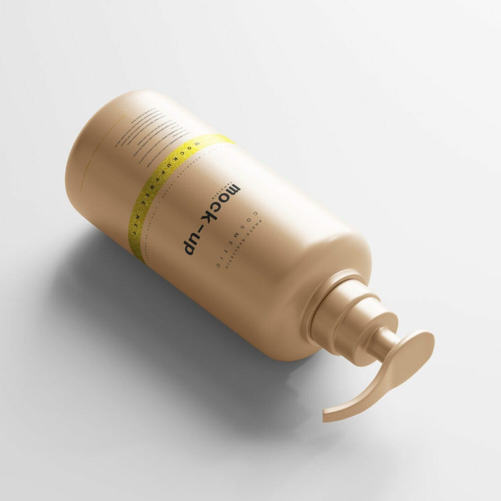 Pump Dispenser Bottle Mockup Free