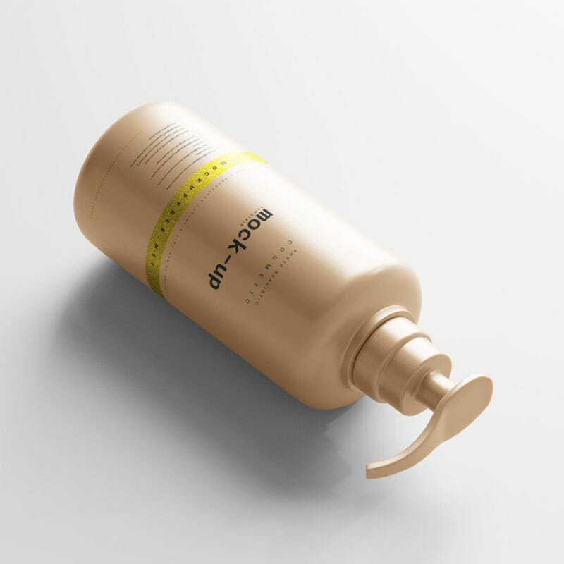 Pump Dispenser Bottle Mockup Free