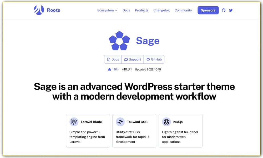Sage - Best WordPress Framework