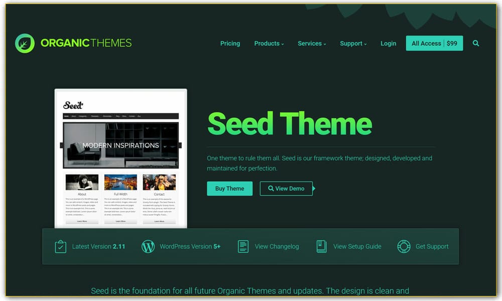 Seed - The Organic Framework Theme