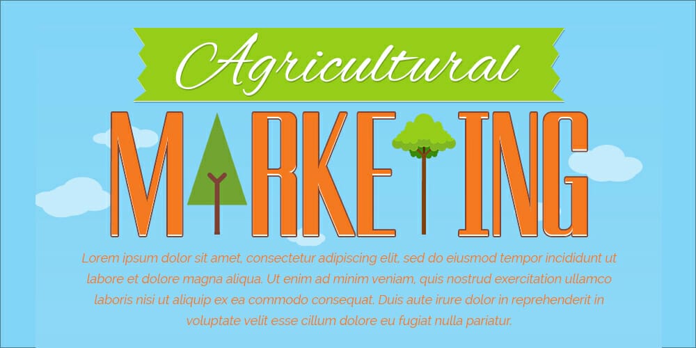 Agricultural Marketing Infographic Template PSD
