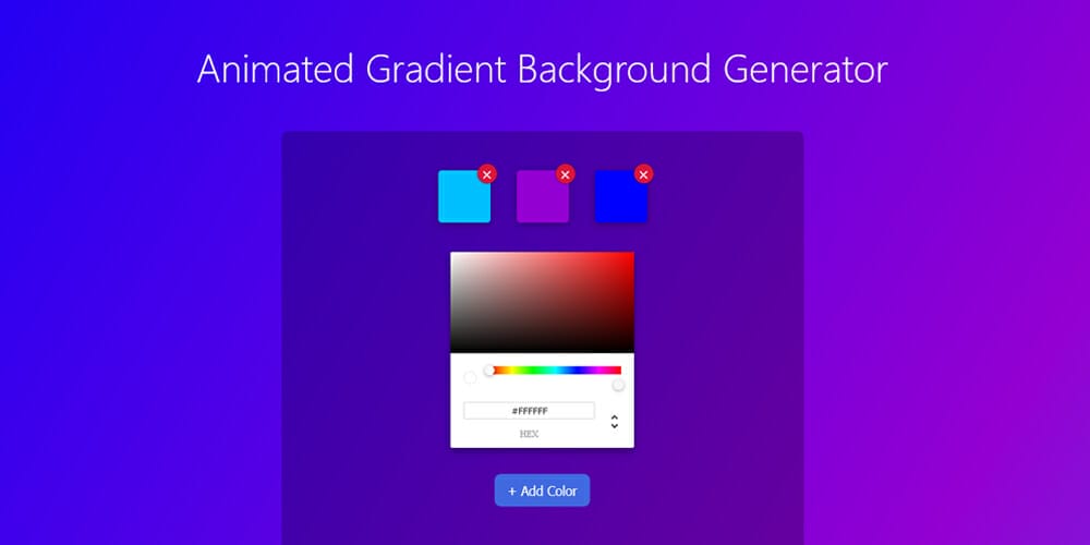 Animated Gradient Background Generator