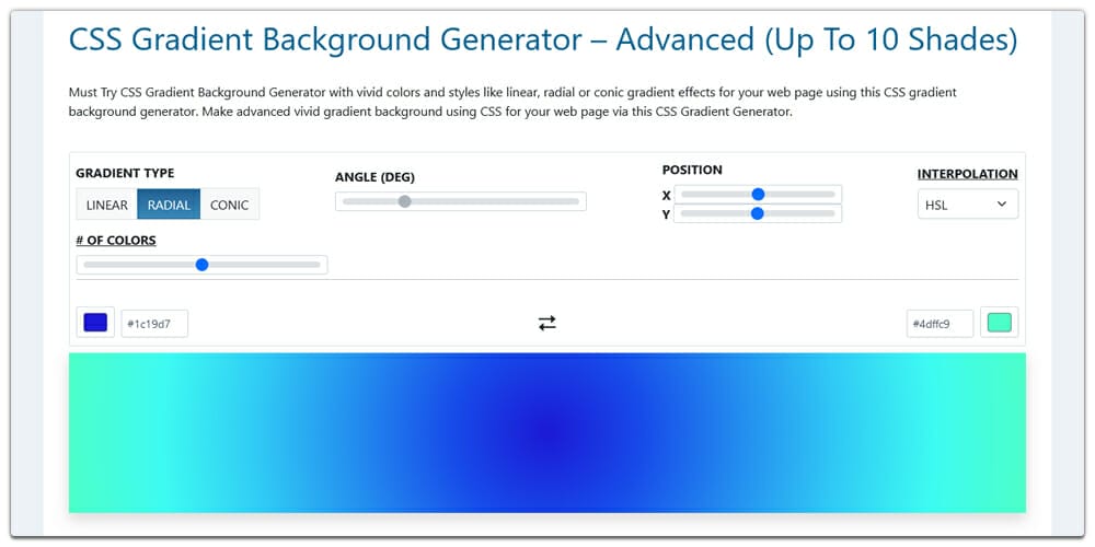 CSS Gradient Background Generator