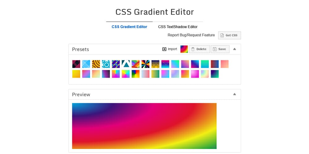 The Top Free CSS Gradient Generators 31 CSS Gradient Editor
