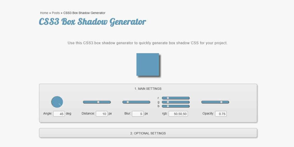 Amazing CSS Shadow Generator Tools Online 15 CSS3 Box Shadow Generator