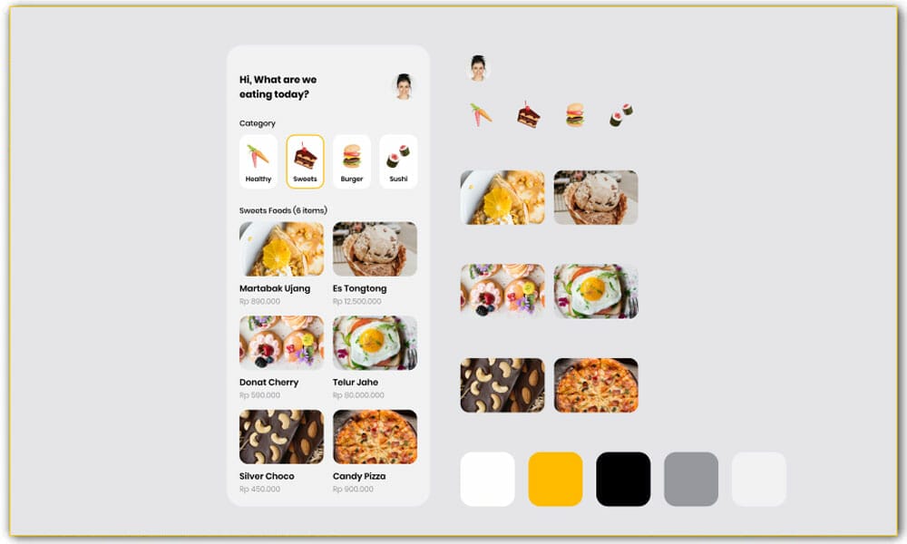 Food Yum Mobile App UI Kit