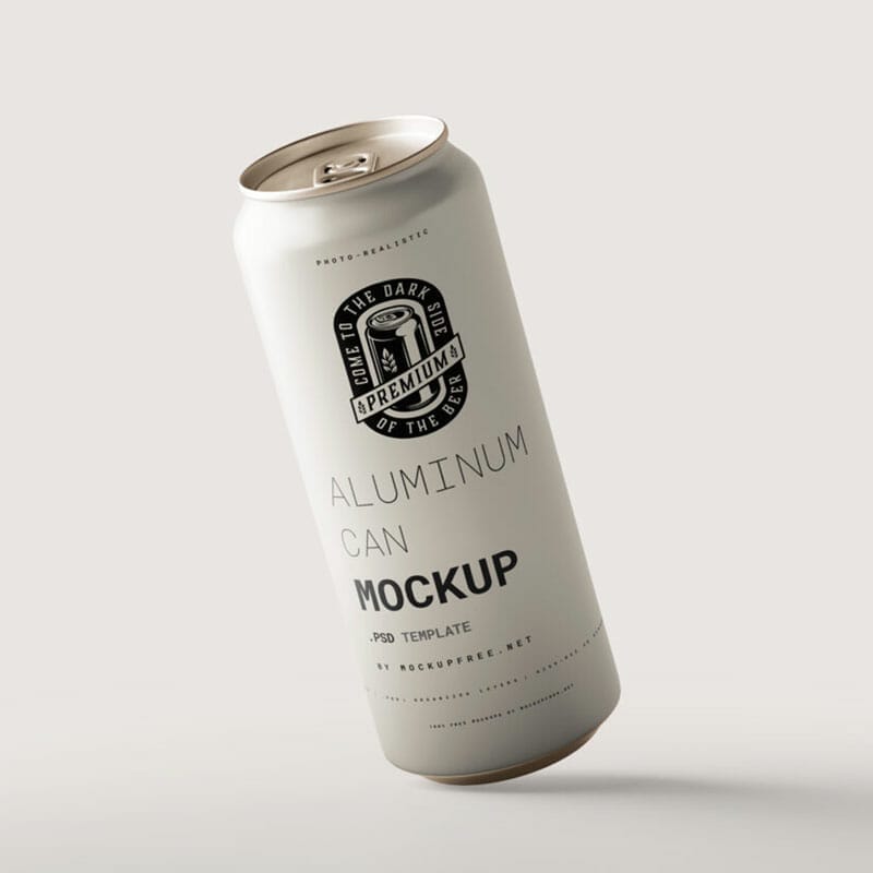 Free 500ml Aluminum Can Mockups
