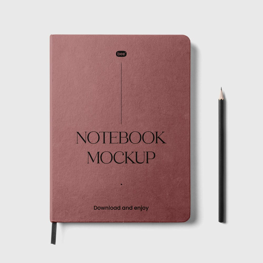 Free A4 Notebook Mockup