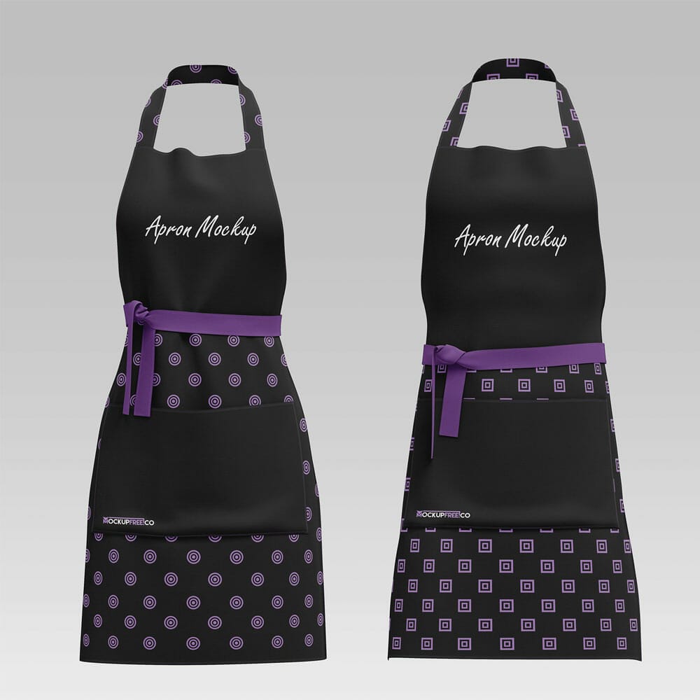 Free Aprons Set Mockup In PSD