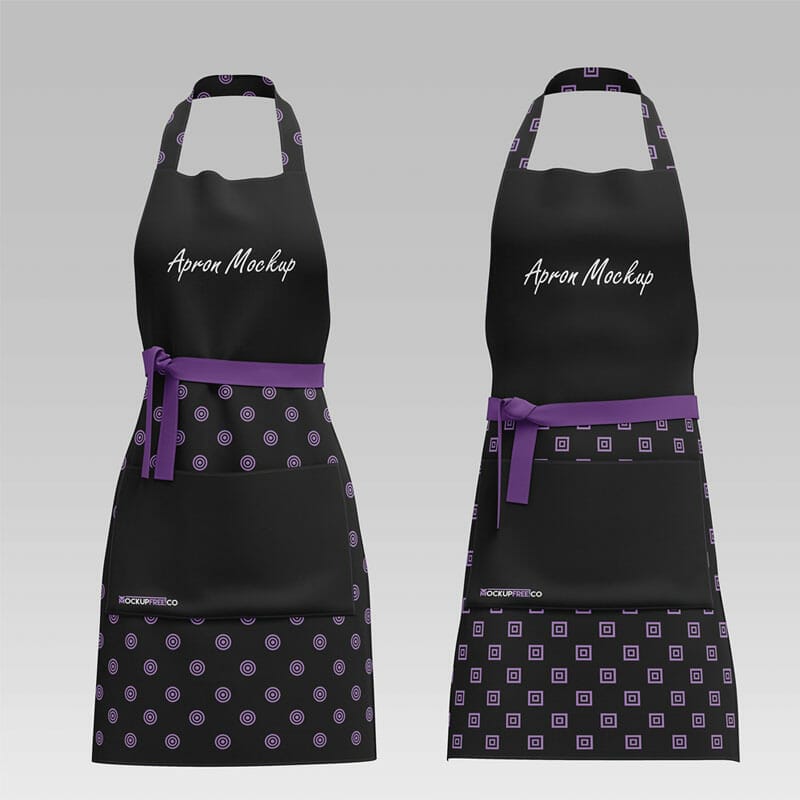 Free Aprons Set Mockup In PSD