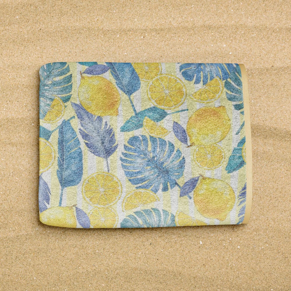 Free Beach Towel Mockup PSD Template