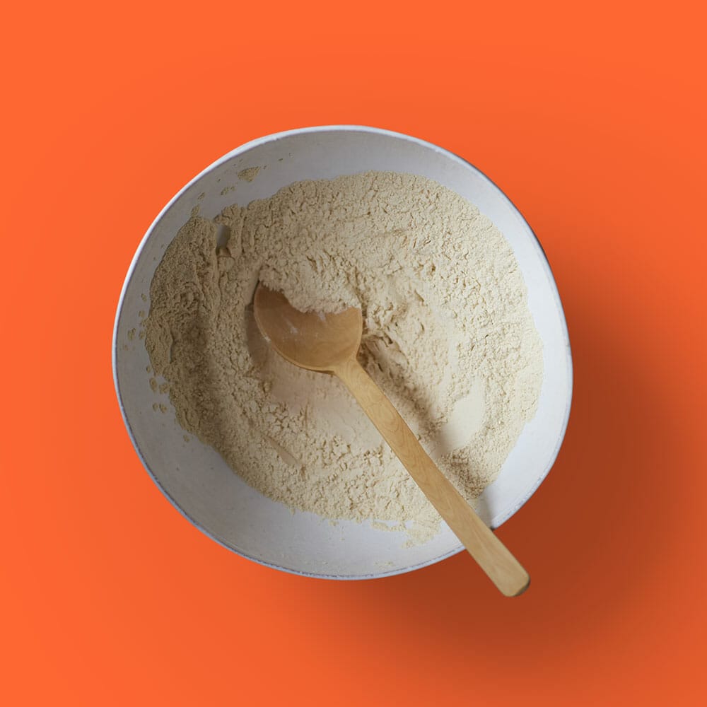 Free Bowl With Flour Mockup Top View PSD