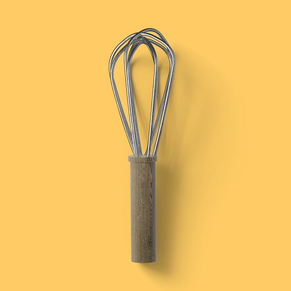 Free Egg Whisk Top View Mockup PSD
