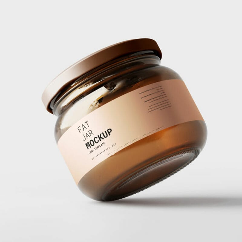 Free Fat Jar Mockups PSD