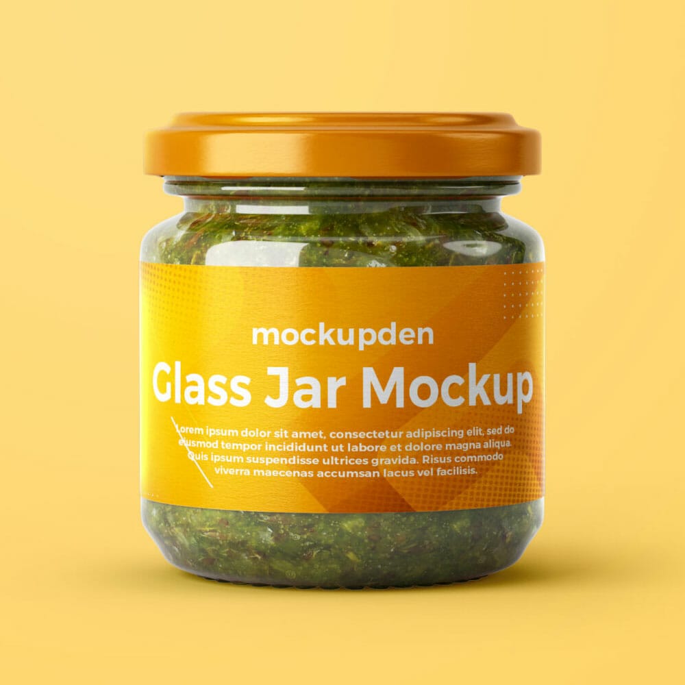 Free Glass Jar Mockup PSD Template