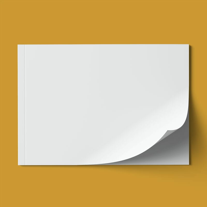 Free Horizontal Magazine Album Mockup Top View