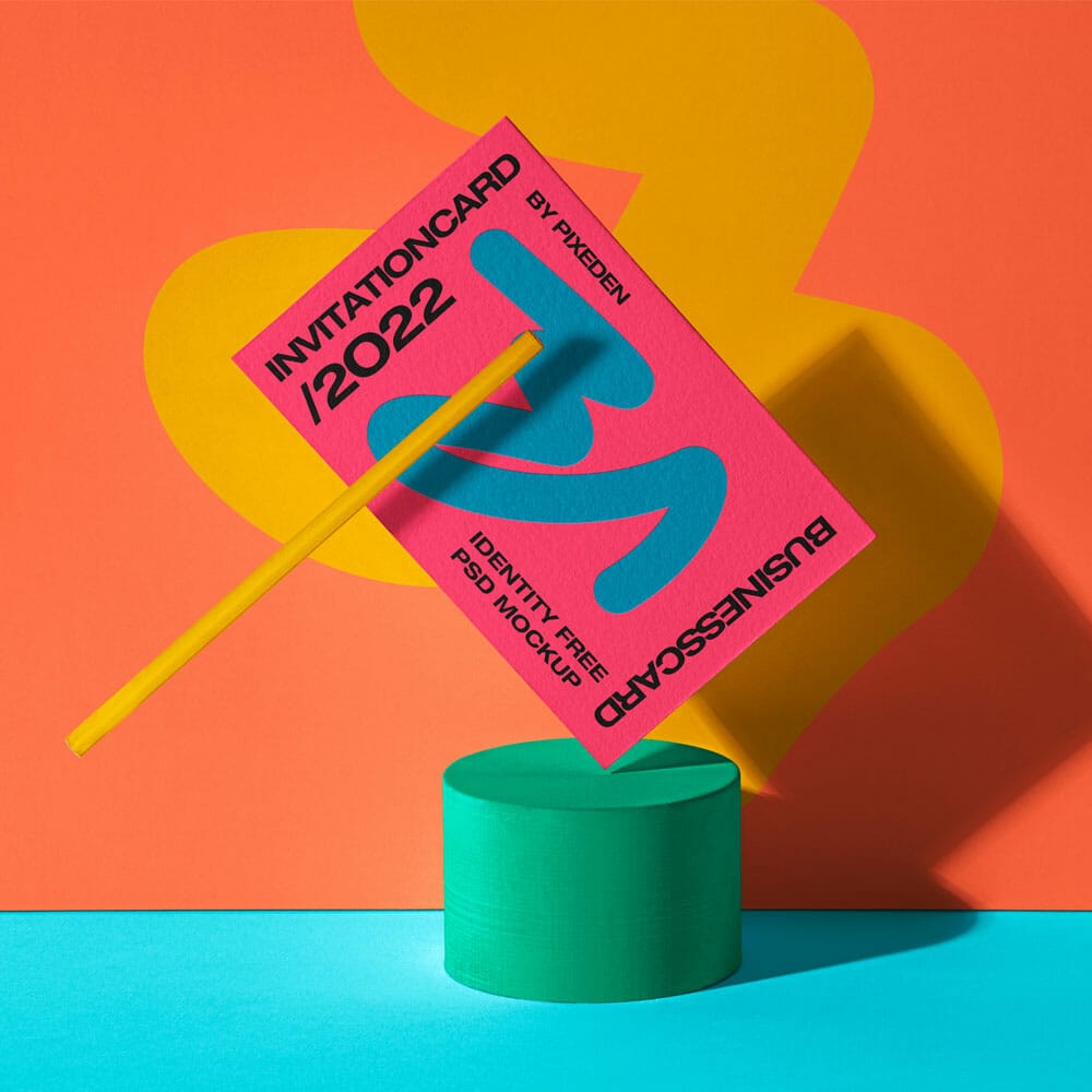 Free Identity PSD Business Card Mockup