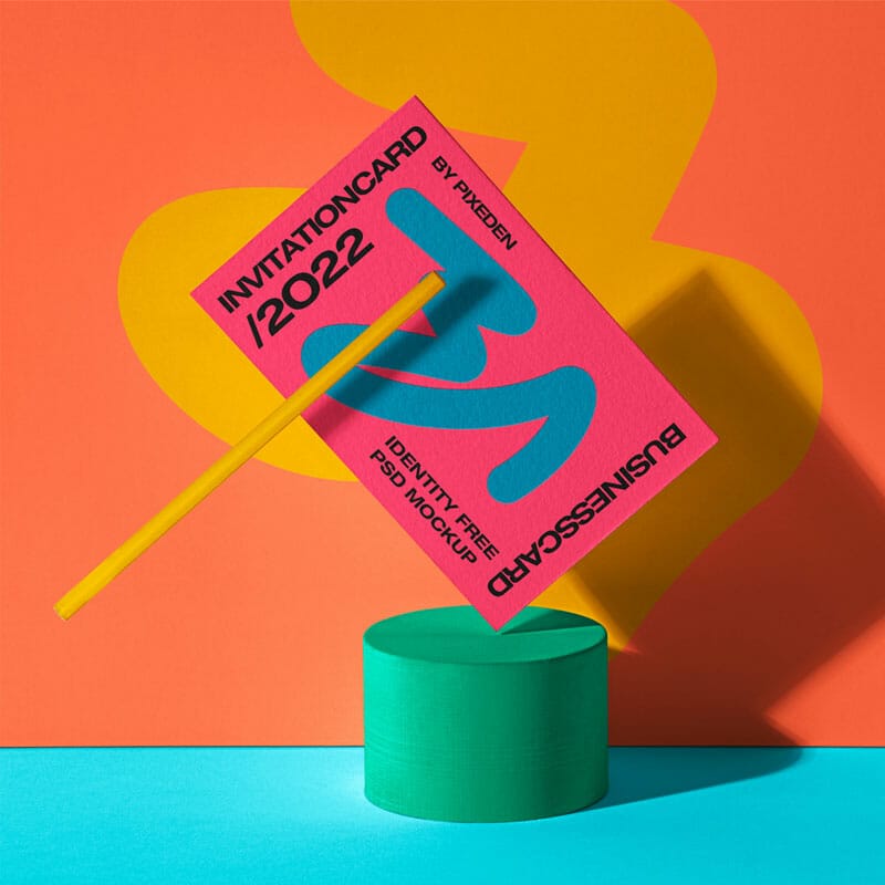 Free Identity PSD Business Card Mockup