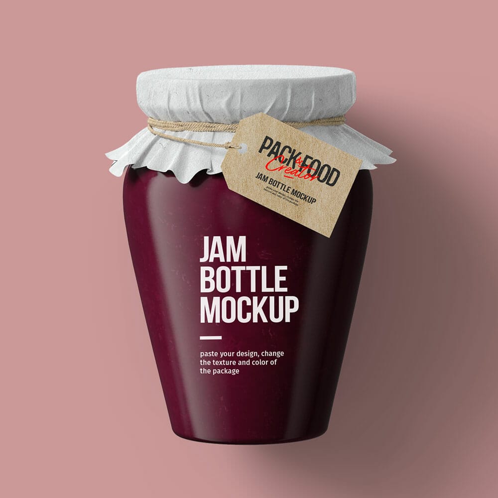 Free Jar Of Jam Mockup PSD