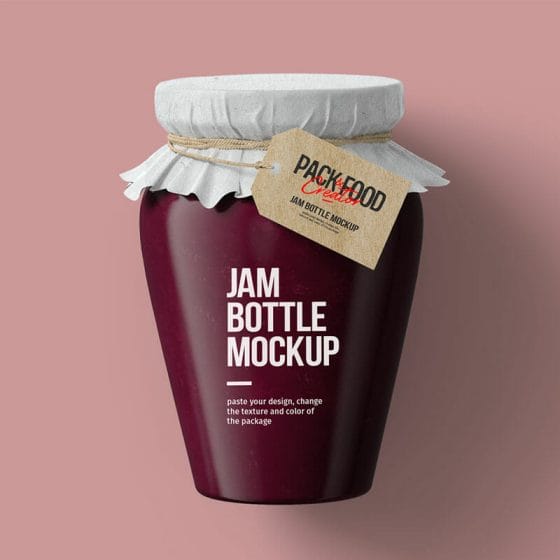 Free Jar Of Jam Mockup PSD
