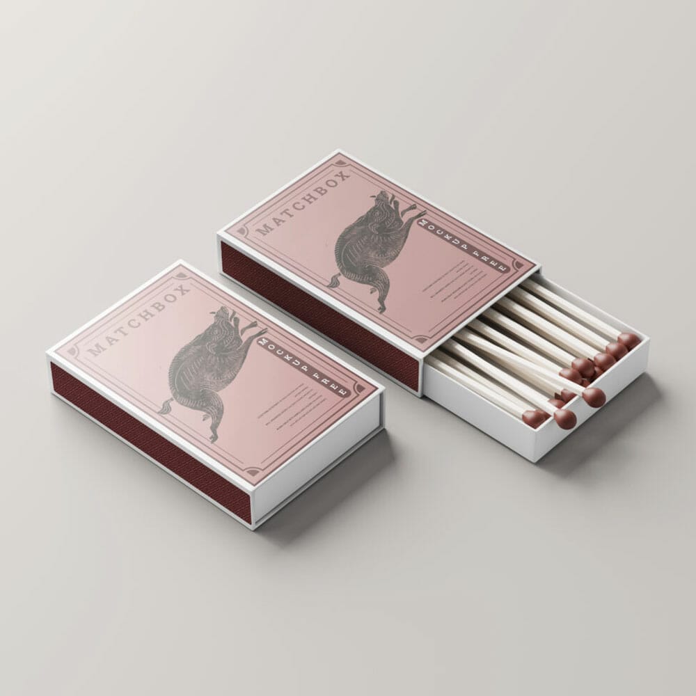 Free Matchbox Mockups PSD