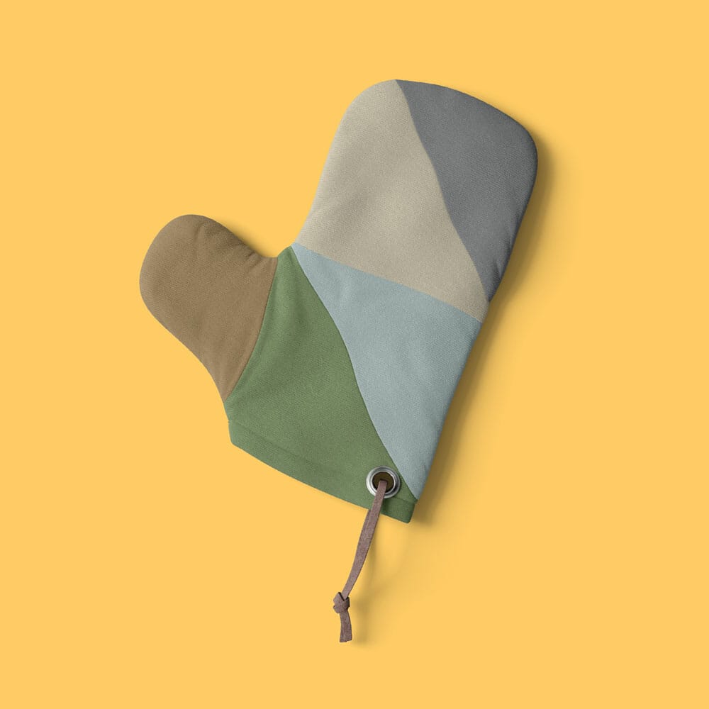 Free Mitt For Cooking Mockup Top View