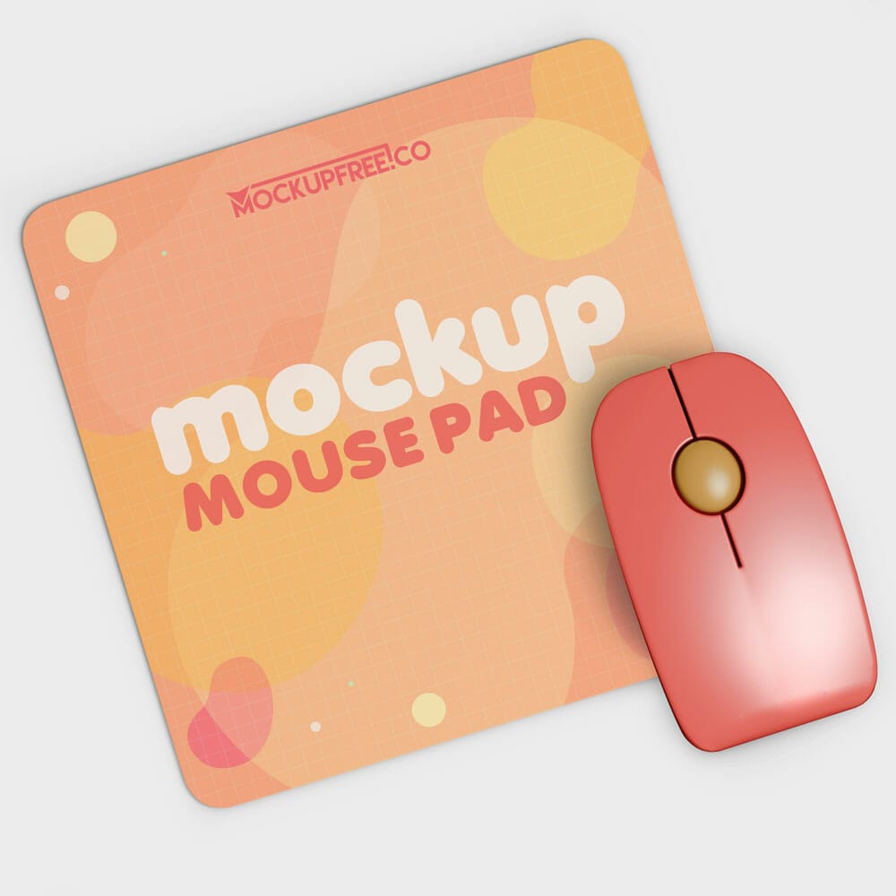 Free Mouse Pad Set Mockup In PSD