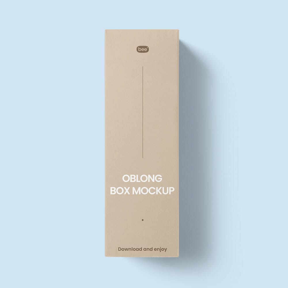 Free Oblong Box Mockup