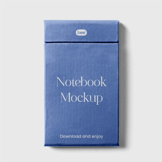 Free Oblong Notebook Mockup PSD