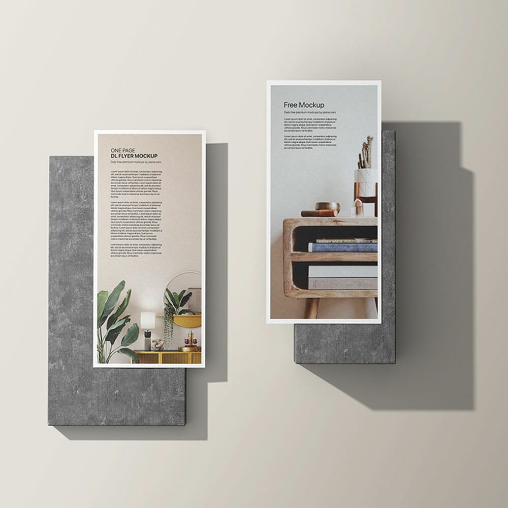 Free One Page DL Flyer Mockup