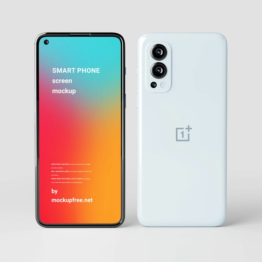 Free One Plus Nord 2 Phone Screen Mockups