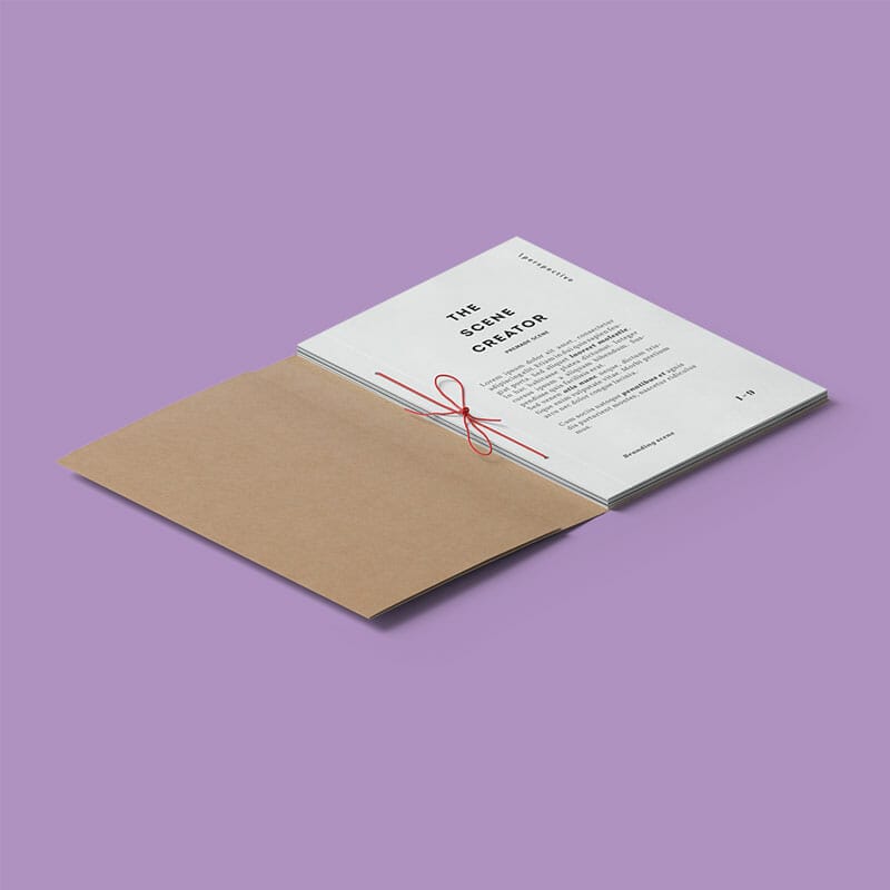 Free Open Isometric Magazine With Rope Mockup PSD