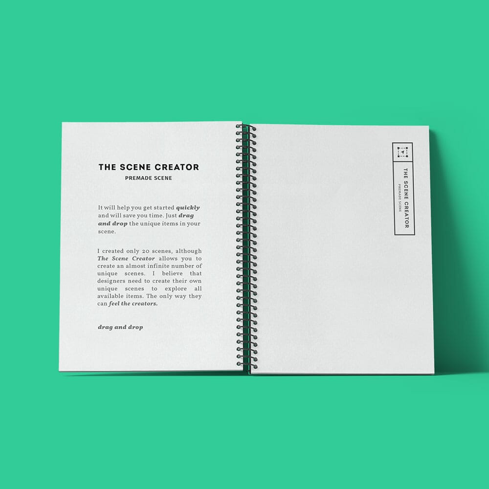 Free Open Notepad On Spring Mockup PSD