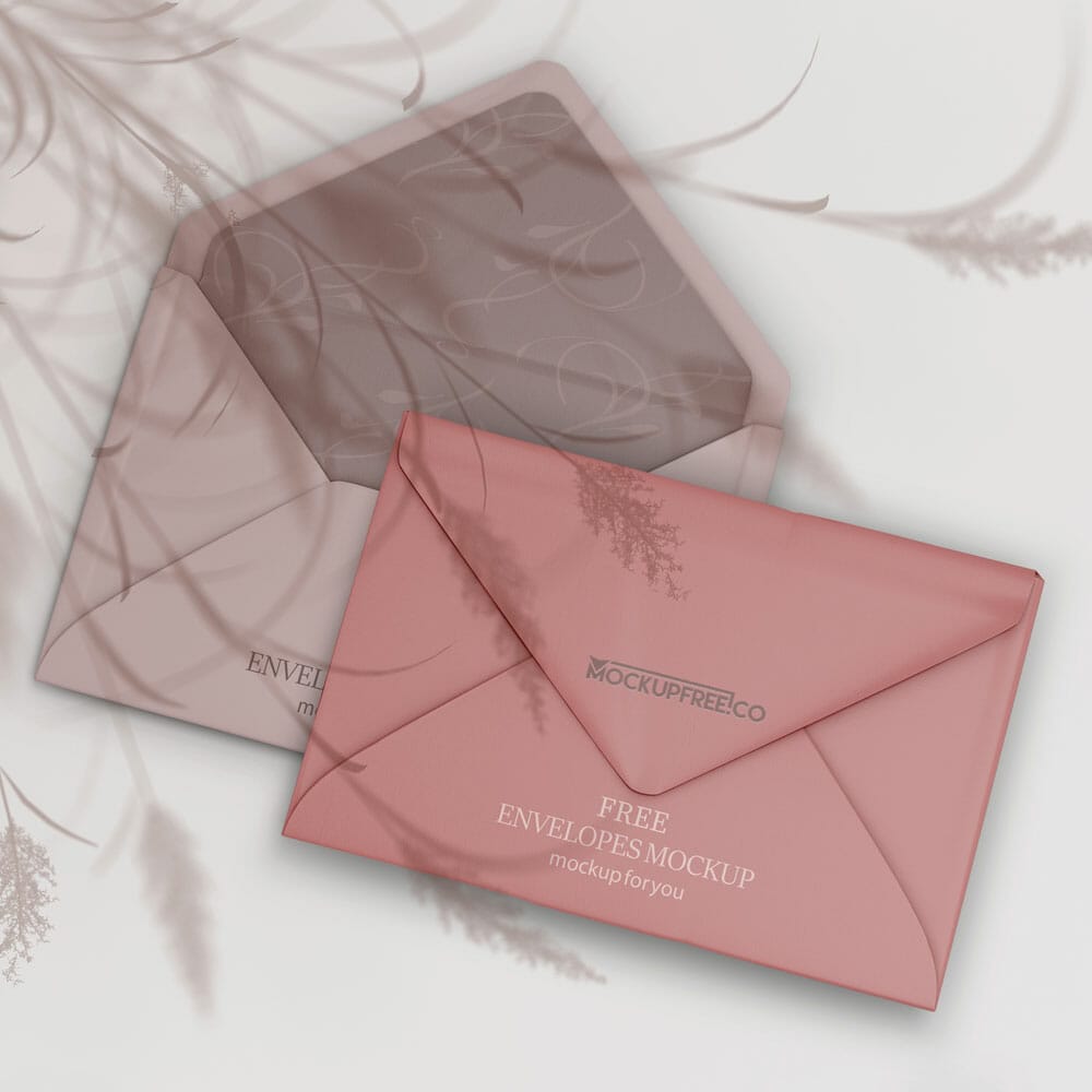 Free PSD Envelopes Mockup Templates