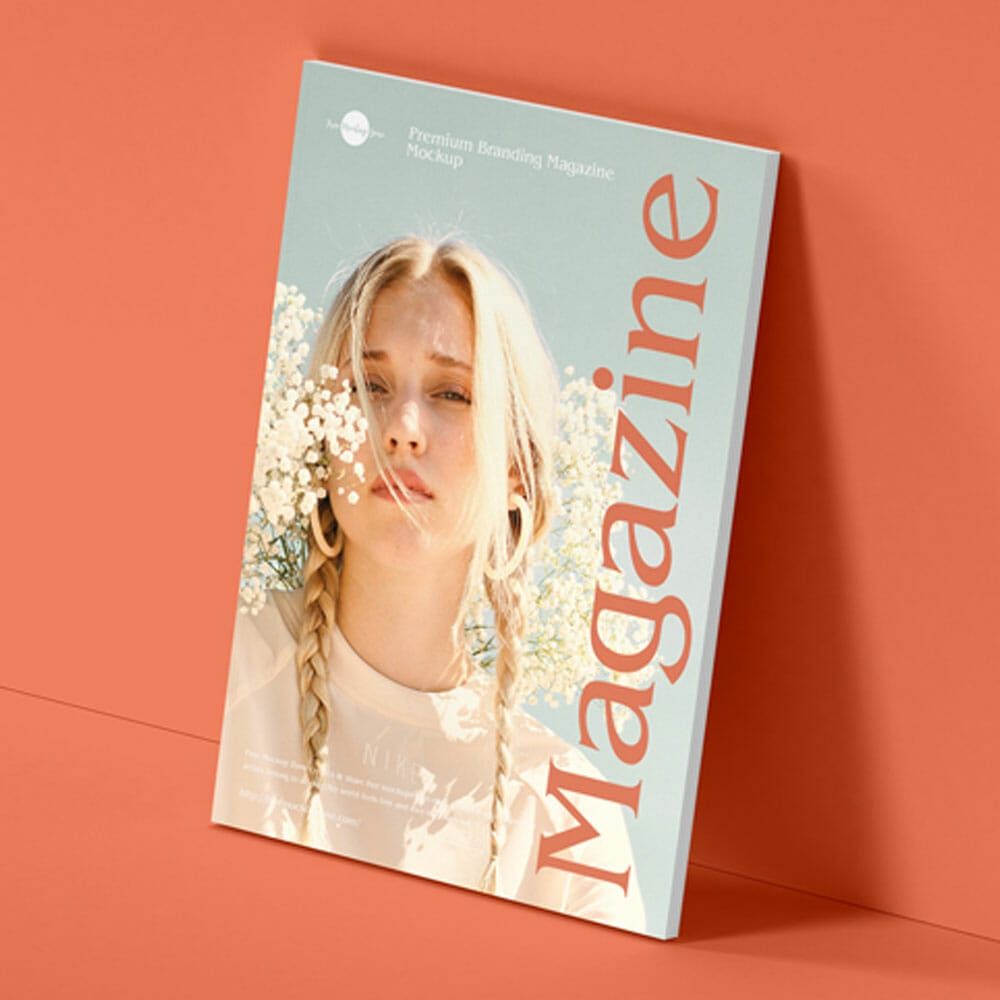Free PSD Premium Branding Magazine Mockup
