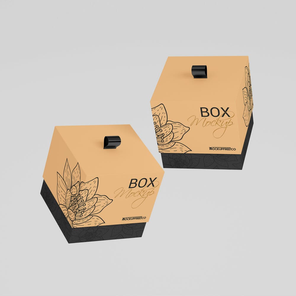 Free Paper Box PSD Mockups