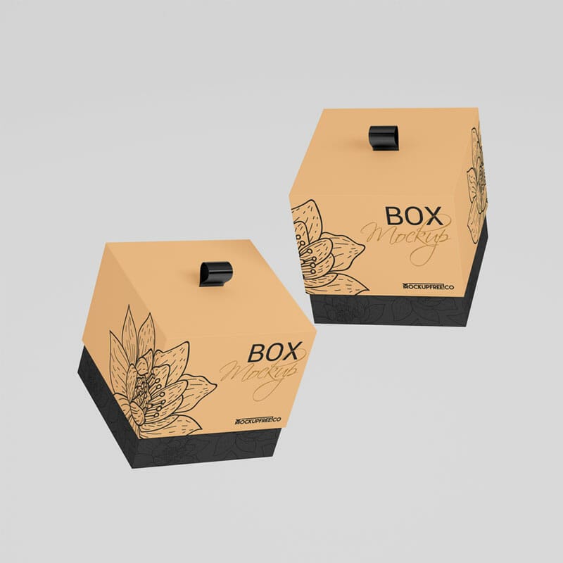 Free Paper Box PSD Mockups