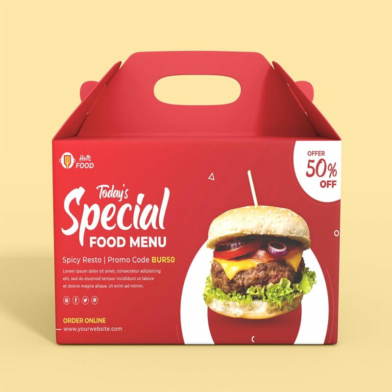 Free Paper Lunch Box Mockup PSD Template » CSS Author