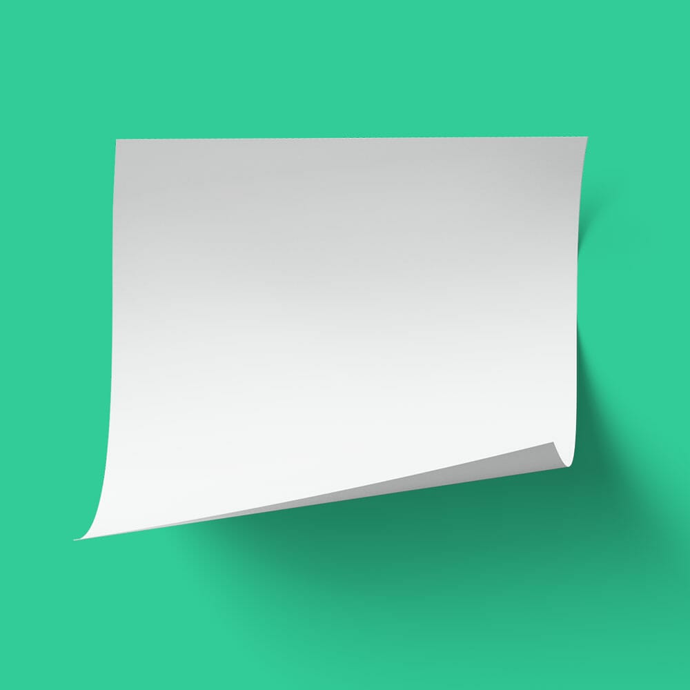 Free Paper Mockup Top View
