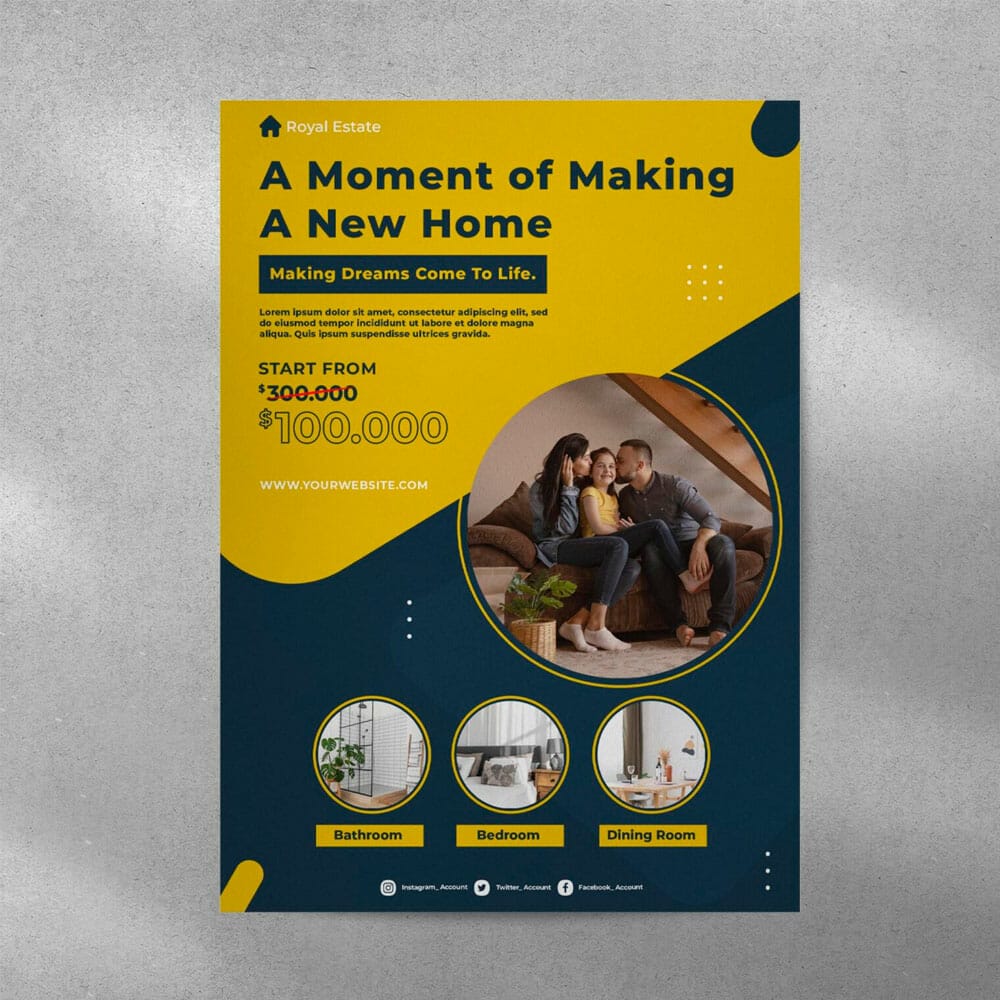 Free Paper Print Mockup PSD Template