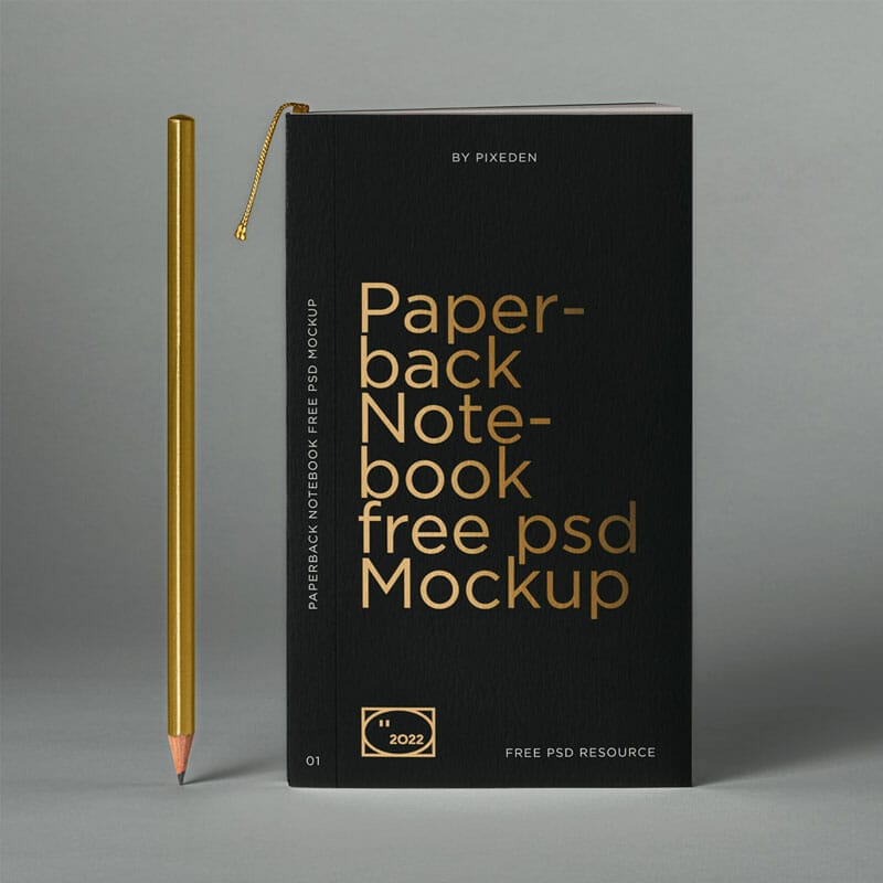 Free Paperback PSD Notebook Mockup » CSS Author